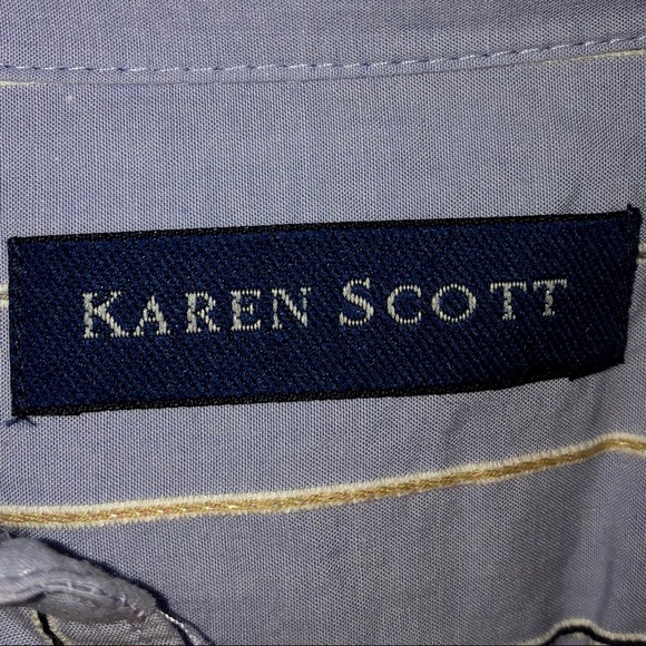 LIKE NEW | Karen Scott Button Down Top. Size M. - Picture 3 of 3